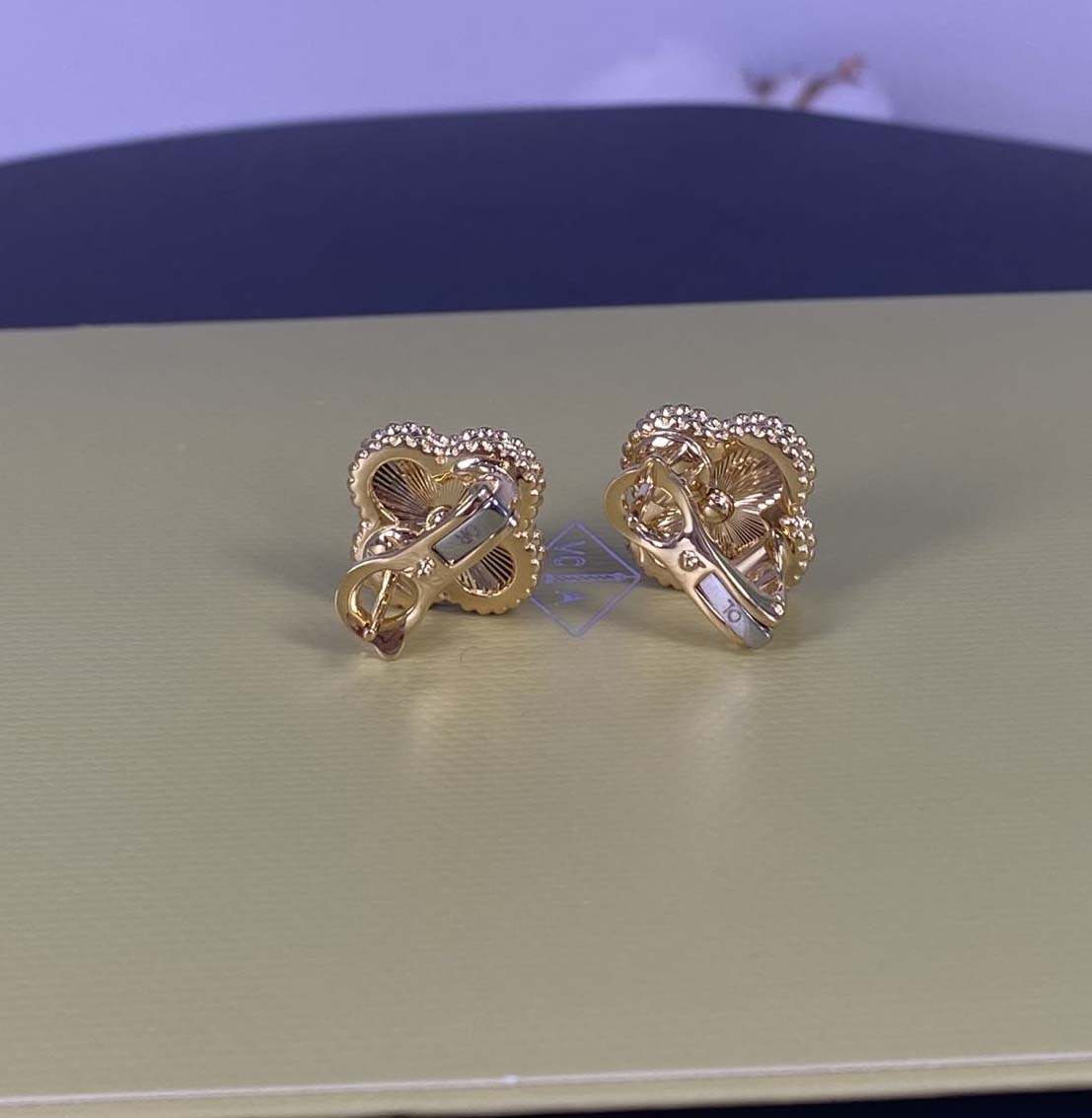 VCA Vintage Alhambra Pure 18K Yellow Gold Earrings | Design Your Own ...