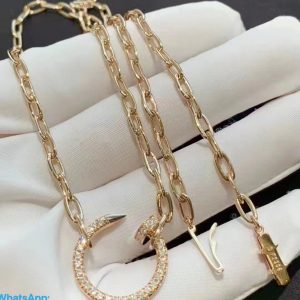 Cartier Juste Un Clou Necklace Rose gold, diamonds
