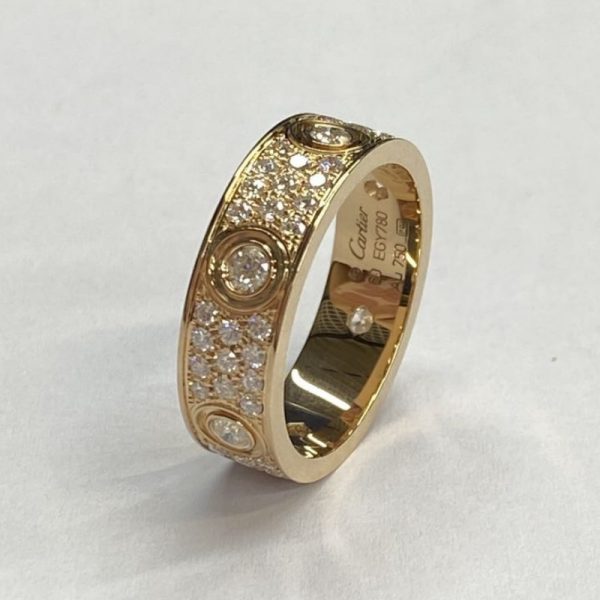 Cartier Love Pure 18K Gold with Diamond Paved