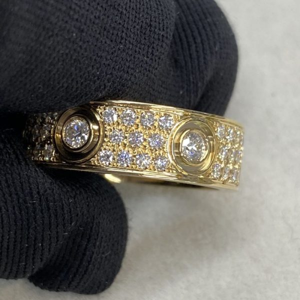 Cartier Love Pure 18K Gold with Diamond Paved