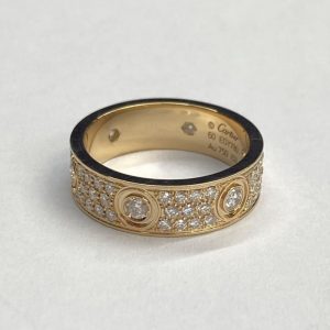 Cartier Love Pure 18K Gold with Diamond Paved