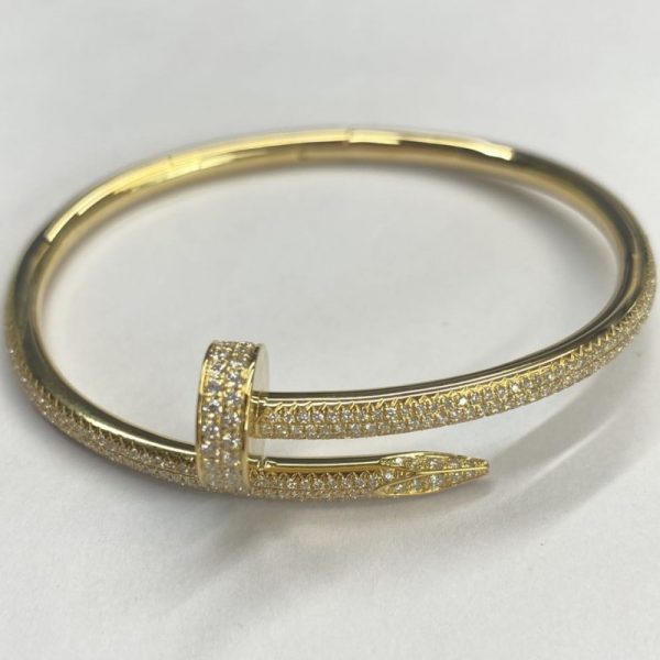 Cartier Juste Un Clou Pure 18K Yellow Gold Bracelet with Diamonds