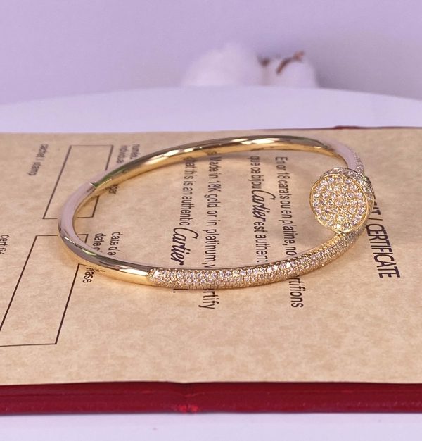 Cartier Juste Un Clou Pure 18K Yellow Gold Bracelet with Diamonds