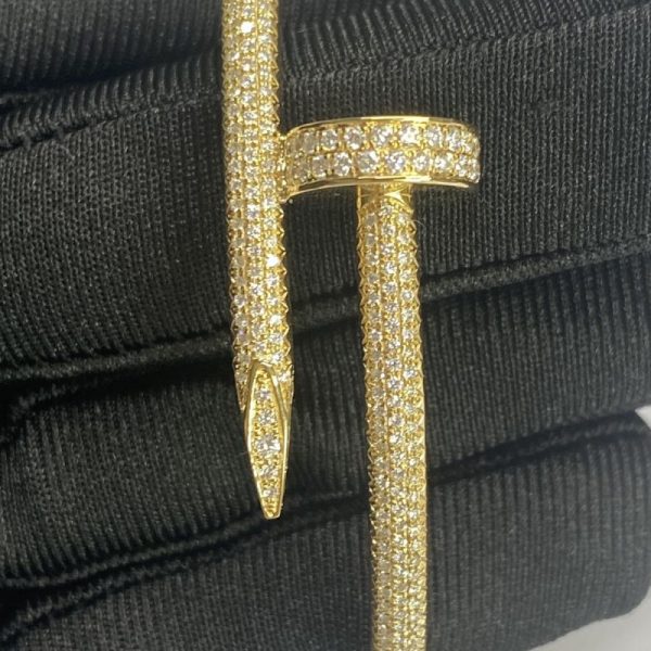 Cartier Juste Un Clou Pure 18K Yellow Gold Bracelet with Diamonds