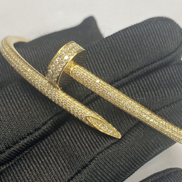 Cartier Juste Un Clou Pure 18K Yellow Gold Bracelet with Diamonds