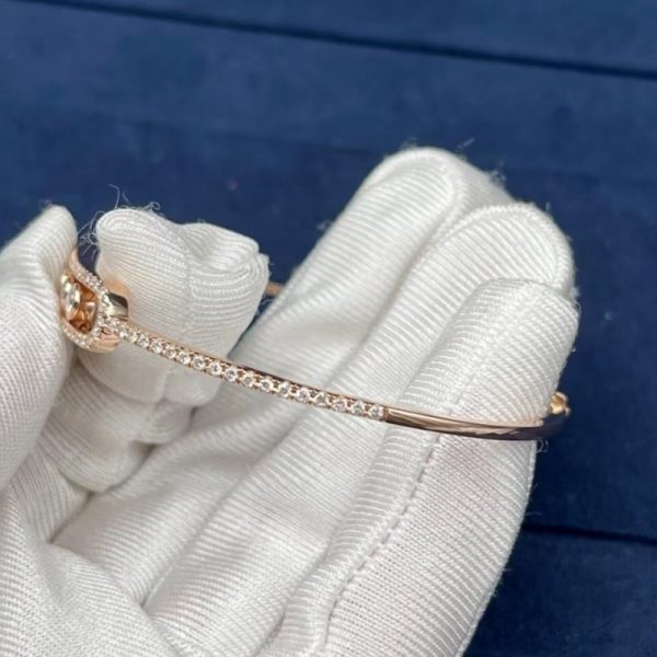 Messika Move Pave Thin 18k Rose Gold Bracelet Diamond