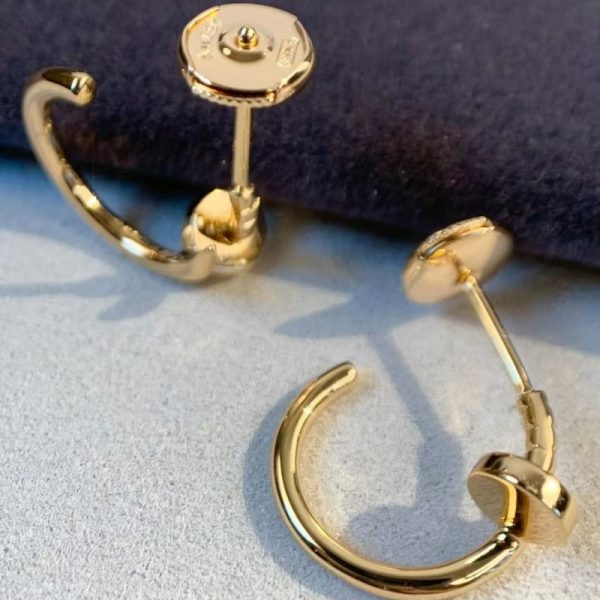 Cartier Juste Un Clou 18K Yellow Gold Hoop Earrings Small Model