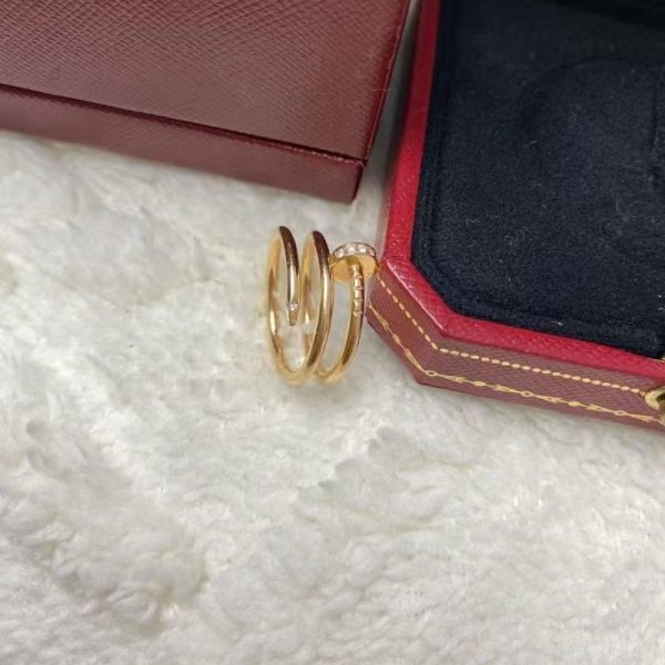 Juste Un Clou Pure 18K Yellow Gold Ring with Diamonds