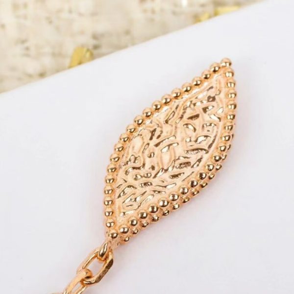 Lucky Alhambra Pure 18K Rose Gold Bracelet with 5 Motifs