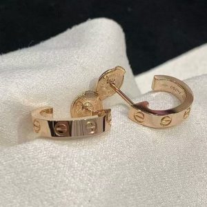 Cartier Love Pure 18K Rose Gold Earrings