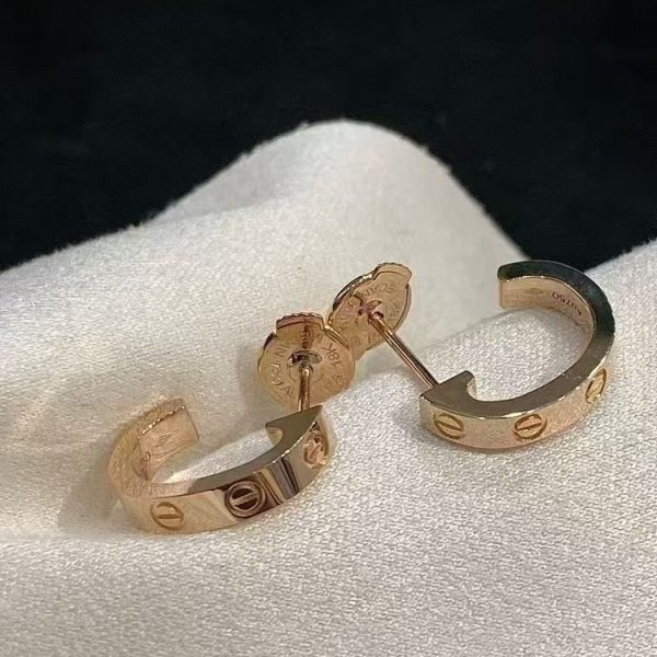 Cartier Love Pure 18K Rose Gold Earrings