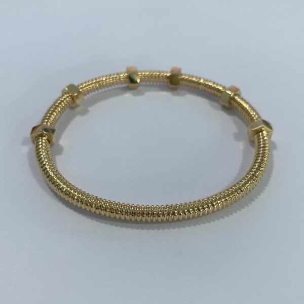 Replica Yellow Gold Ecrou De Cartier Bracelet Size 17 B6063817