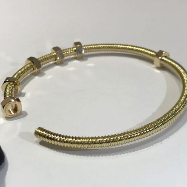 Replica Yellow Gold Ecrou De Cartier Bracelet Size 17 B6063817