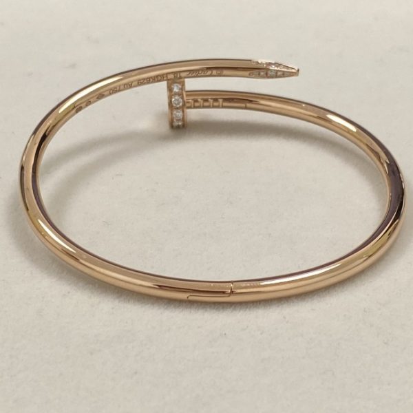 Classic Cartier Juste Un Clou Bracelet 18K Rose Gold Diamonds