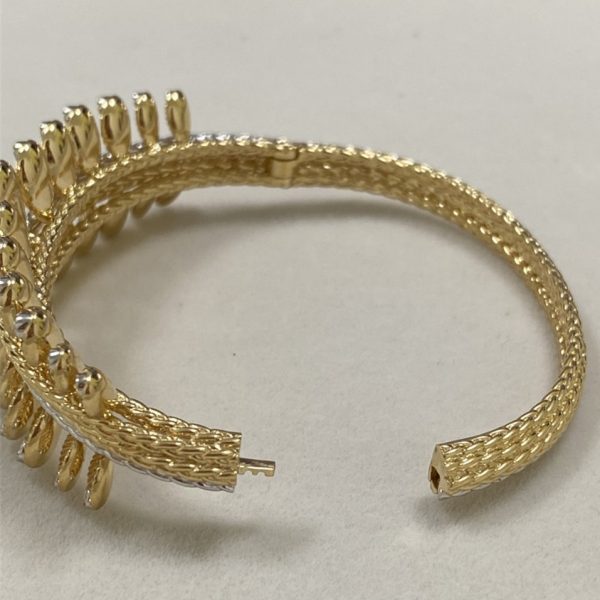 Replica Cartier Grain De Cafe Bracelet 18K Yellow Gold Diamond