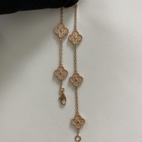 Replica Van Cleef Arpels Sweet Alhambra Bracelet 18K Rose Gold 6 Motifs