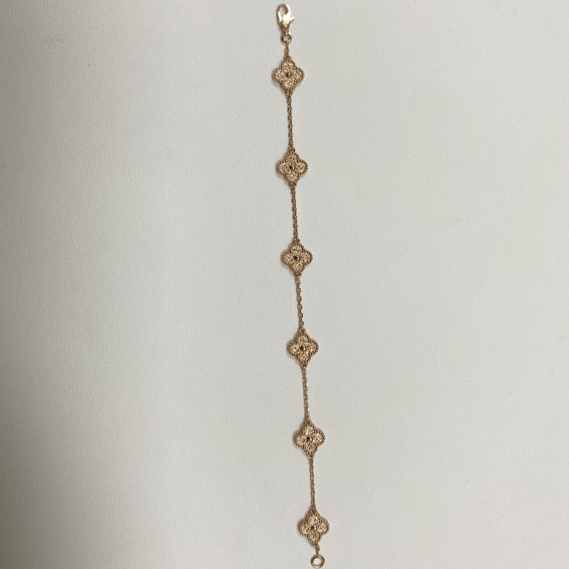 Replica Van Cleef Arpels Sweet Alhambra Bracelet 18K Rose Gold 6 Motifs
