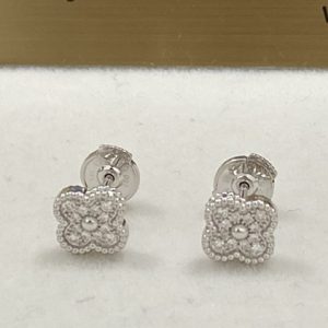 VCA Sweet Alhambra Earstuds 18K White Gold Diamond VCARO85500