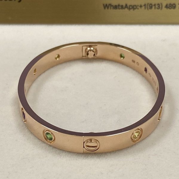 Hot Sale Cartier Multi Gem Love Bracelet 18K Rose Gold