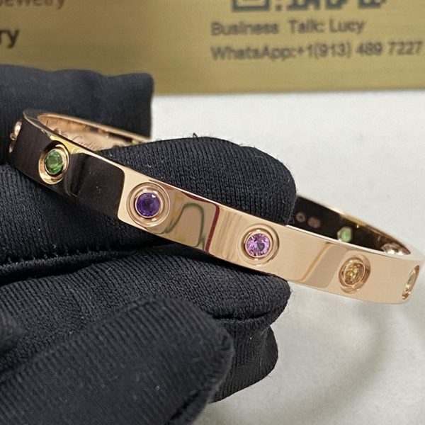 Hot Sale Cartier Multi Gem Love Bracelet 18K Rose Gold