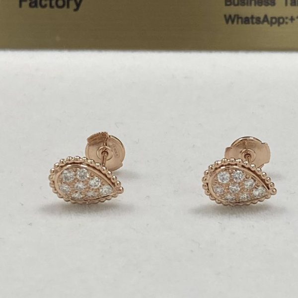 Low Price Boucheron Serpent Boheme Ear Studs S Motif 18K Yellow Gold Diamond JCO00962