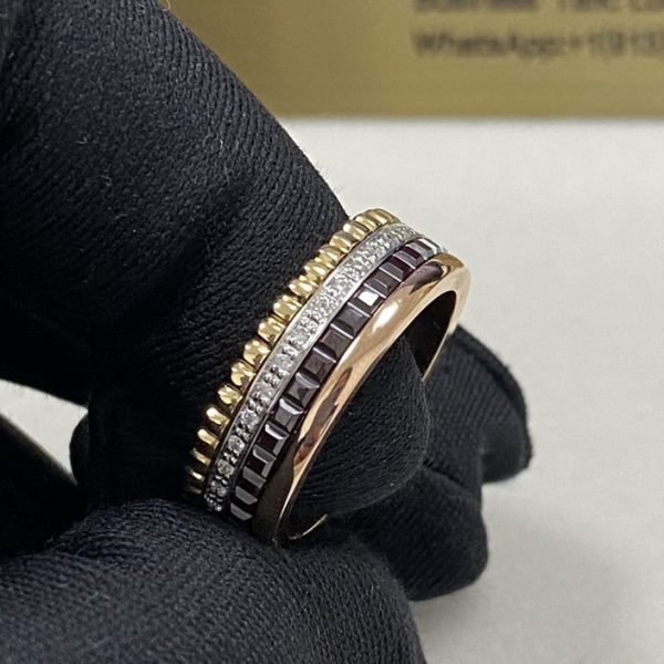 Boucheron Quatre Classique Ring Small Model 18K Gold Diamond JRG00627