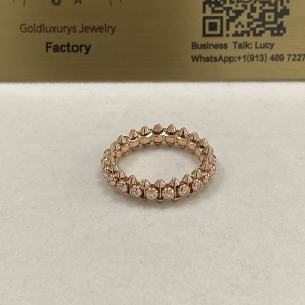 Clash De Cartier Ring 18K Rose Gold Diamonds N4765400