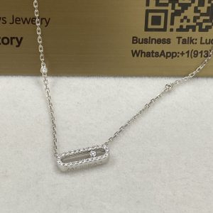 Low Price Messika Move Uno Necklace 18K White Gold Pave Diamond 4708