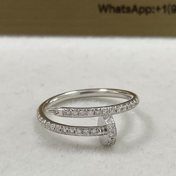 Cartier Juste Un Clou Ring 18K White Gold Diamonds B4231600