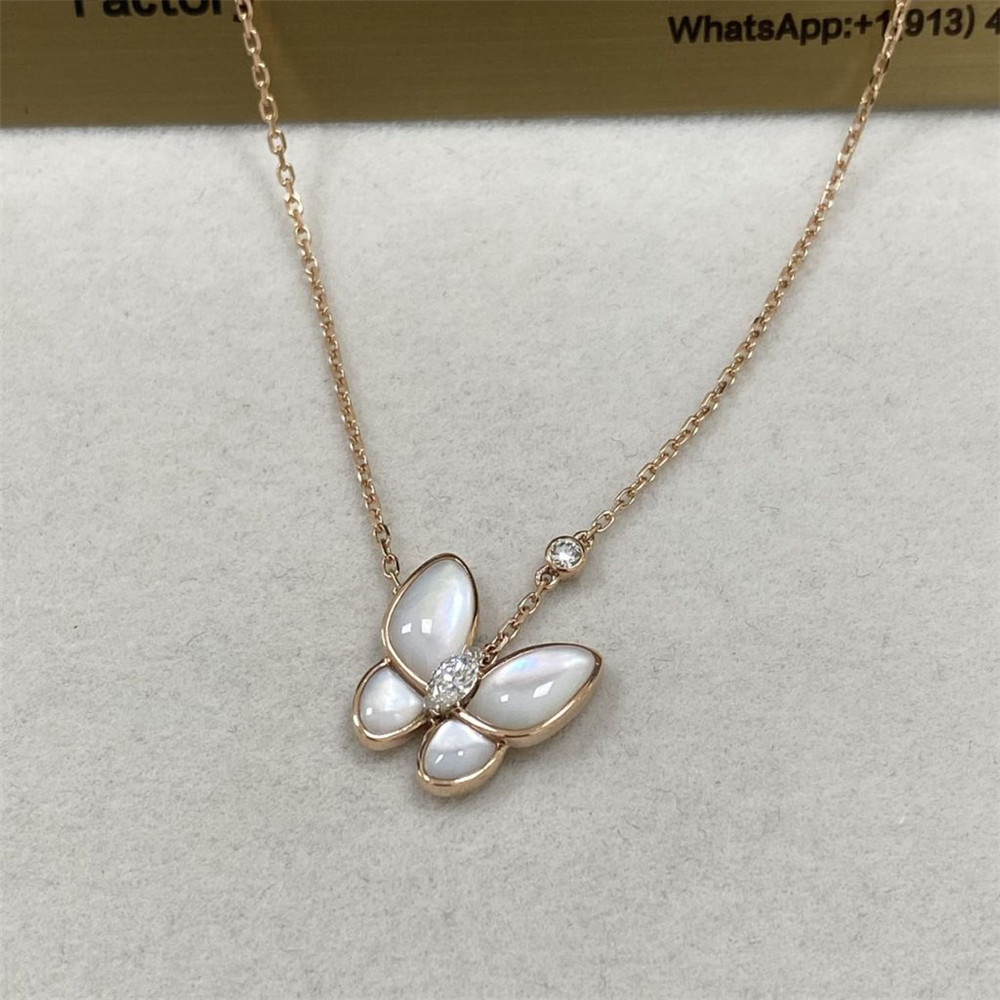 18k deals Real Solid Gold Mother Of Pearl Butterfly Pendant Only