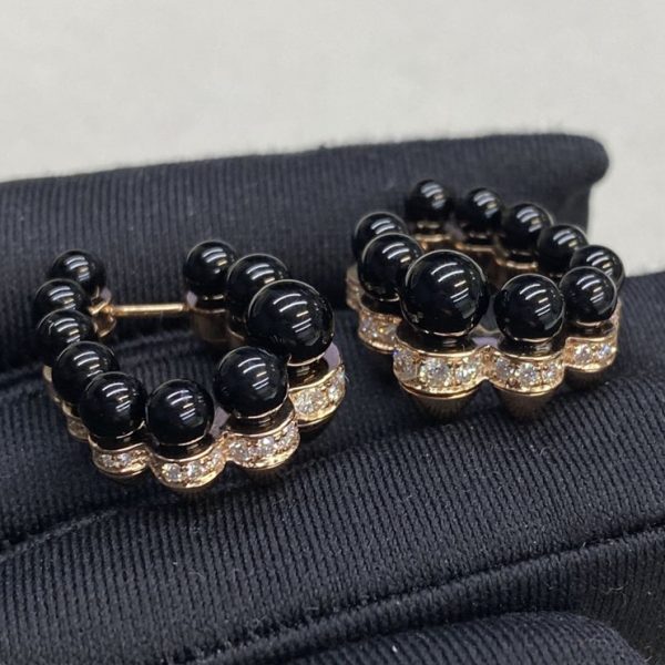 Cartier 18K Rose Gold Clash de Cartier Diamonds and Onyx Earrings N8515235