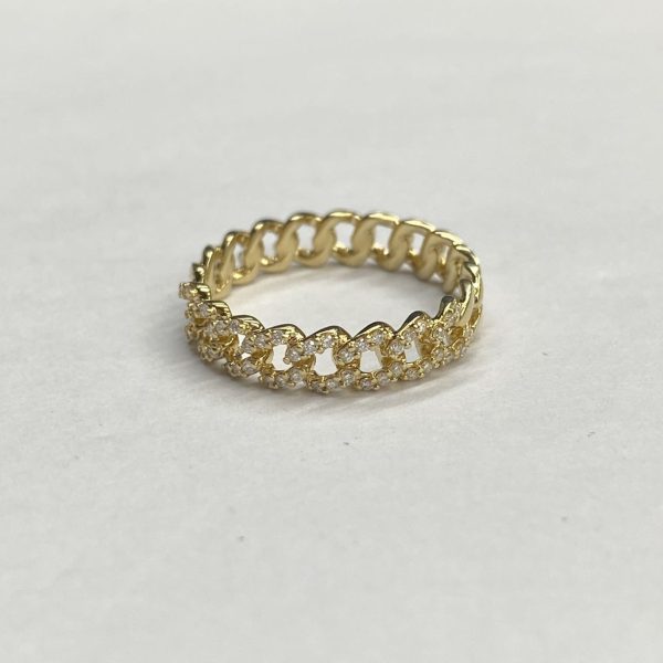 Goldluxurys Custom 14K Gold Cuban Diamonds Ring