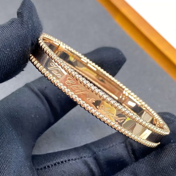 Van Cleef Arpels 18K Rose Gold Perlée Signature Bracelet