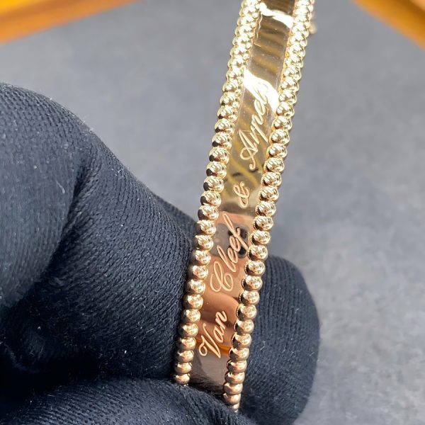 Van Cleef Arpels 18K Rose Gold Perlée Signature Bracelet