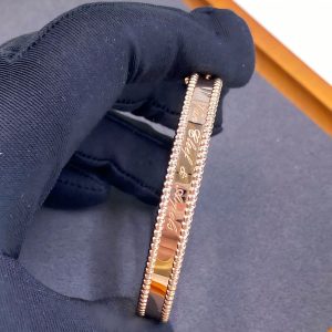 Van Cleef Arpels 18K Rose Gold Perlée Signature Bracelet